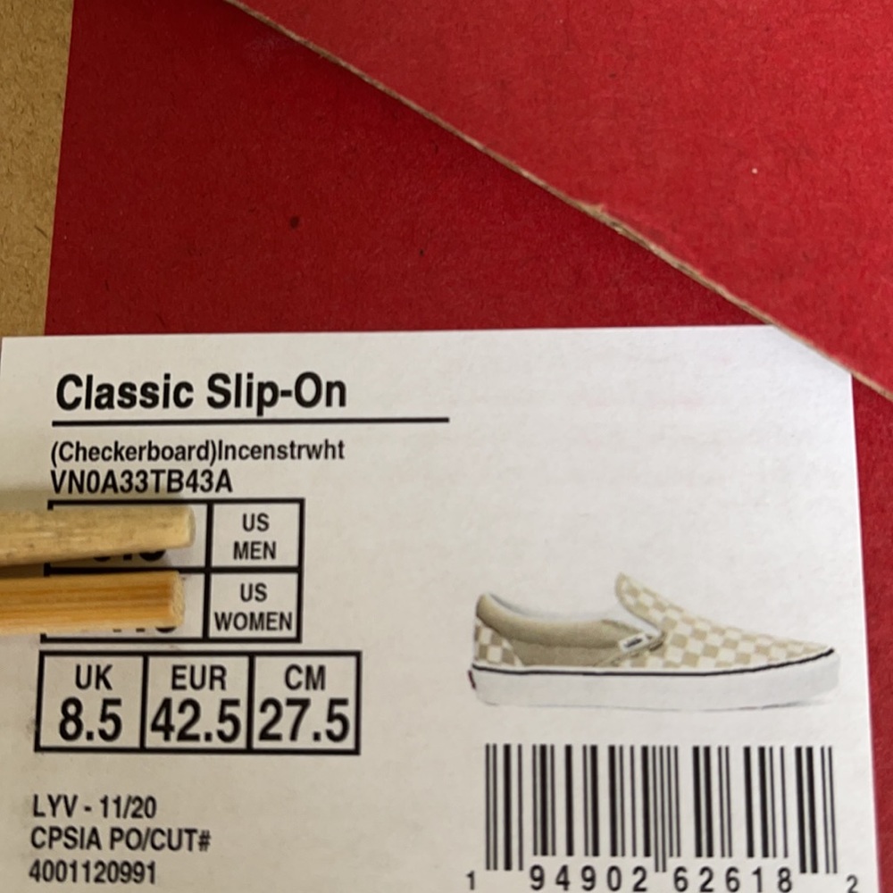 Vans Classic Slip-On Checkerboard Incens/Trwht Men - Picture 16 of 16